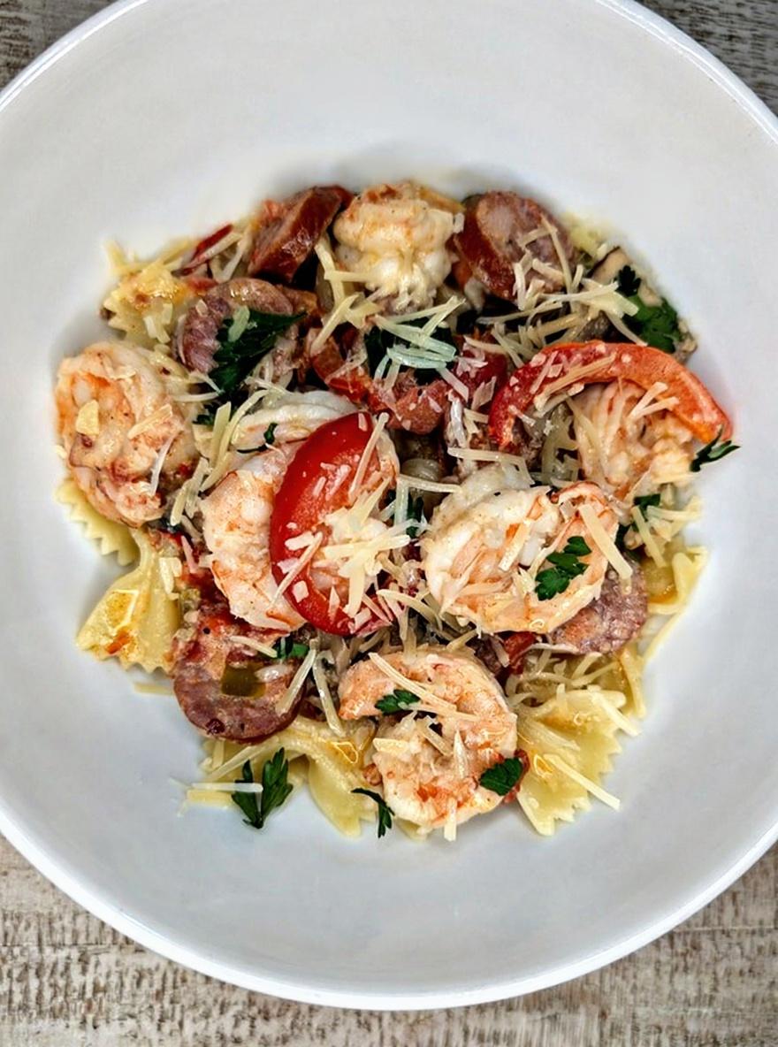 cajun shrimp sausage and pasta